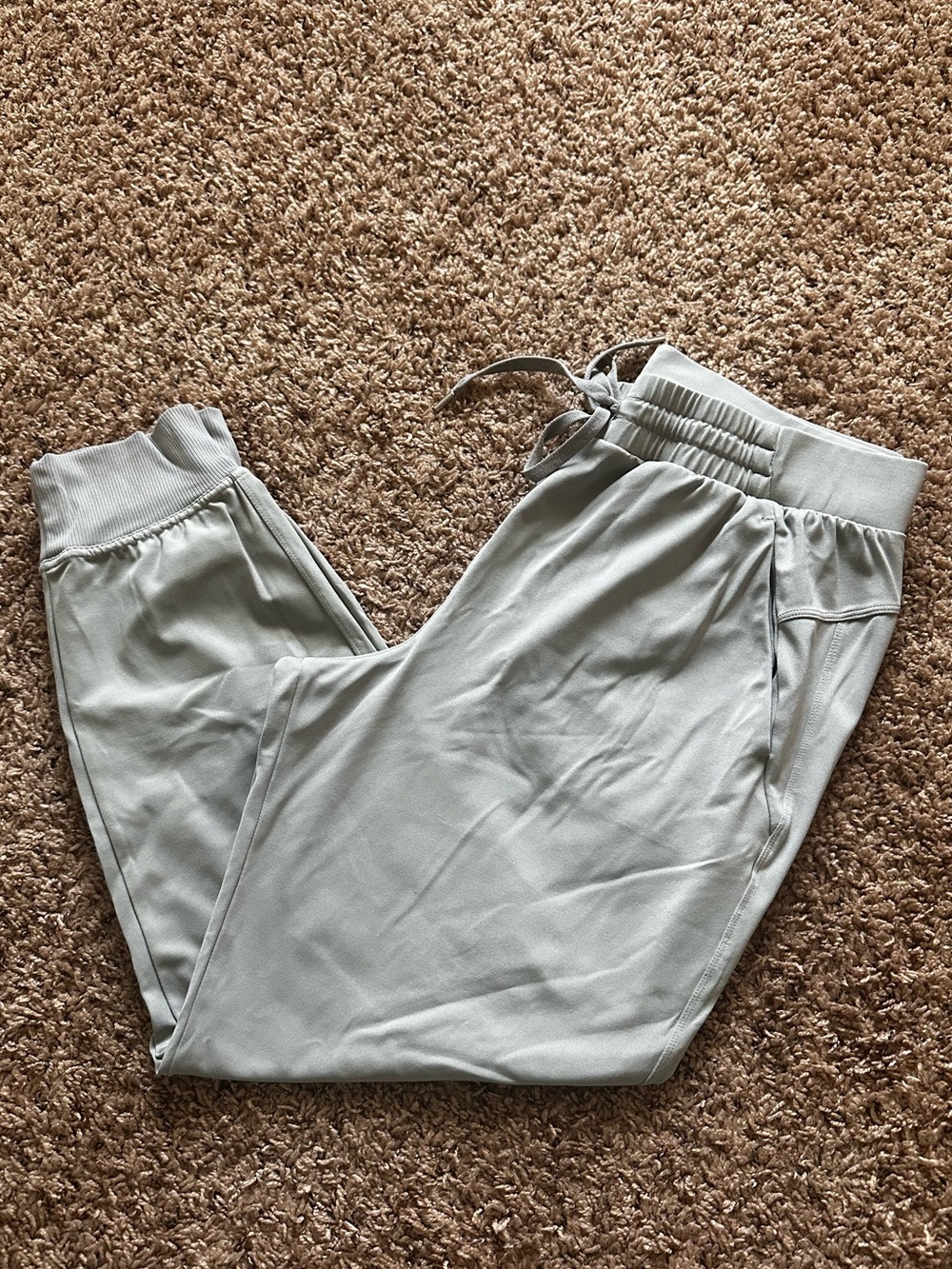 CALIA by Carrie Underwood Light Taupe Gray Women's Jogger Track Pants